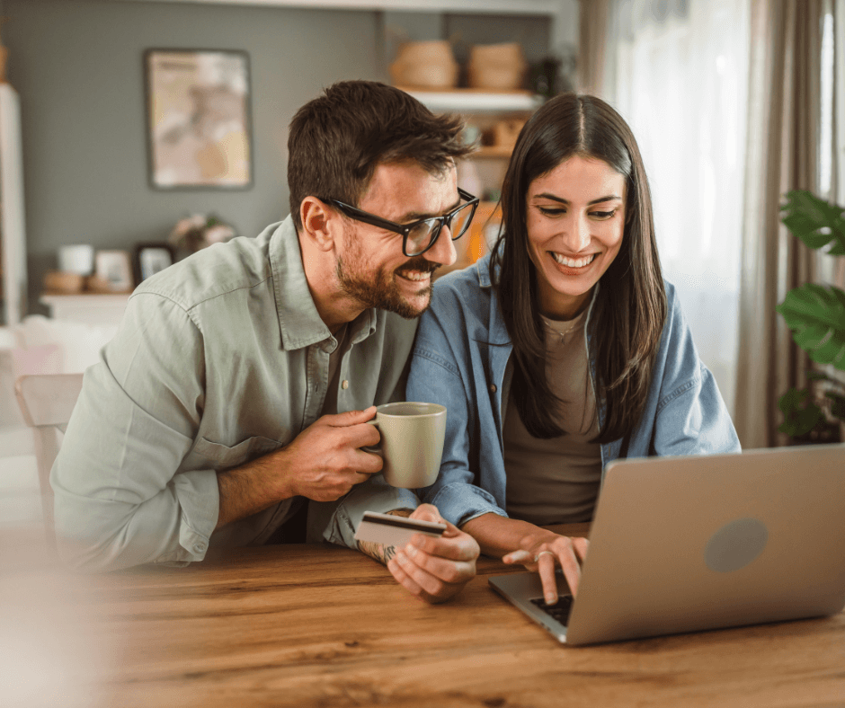 Couple buying a home